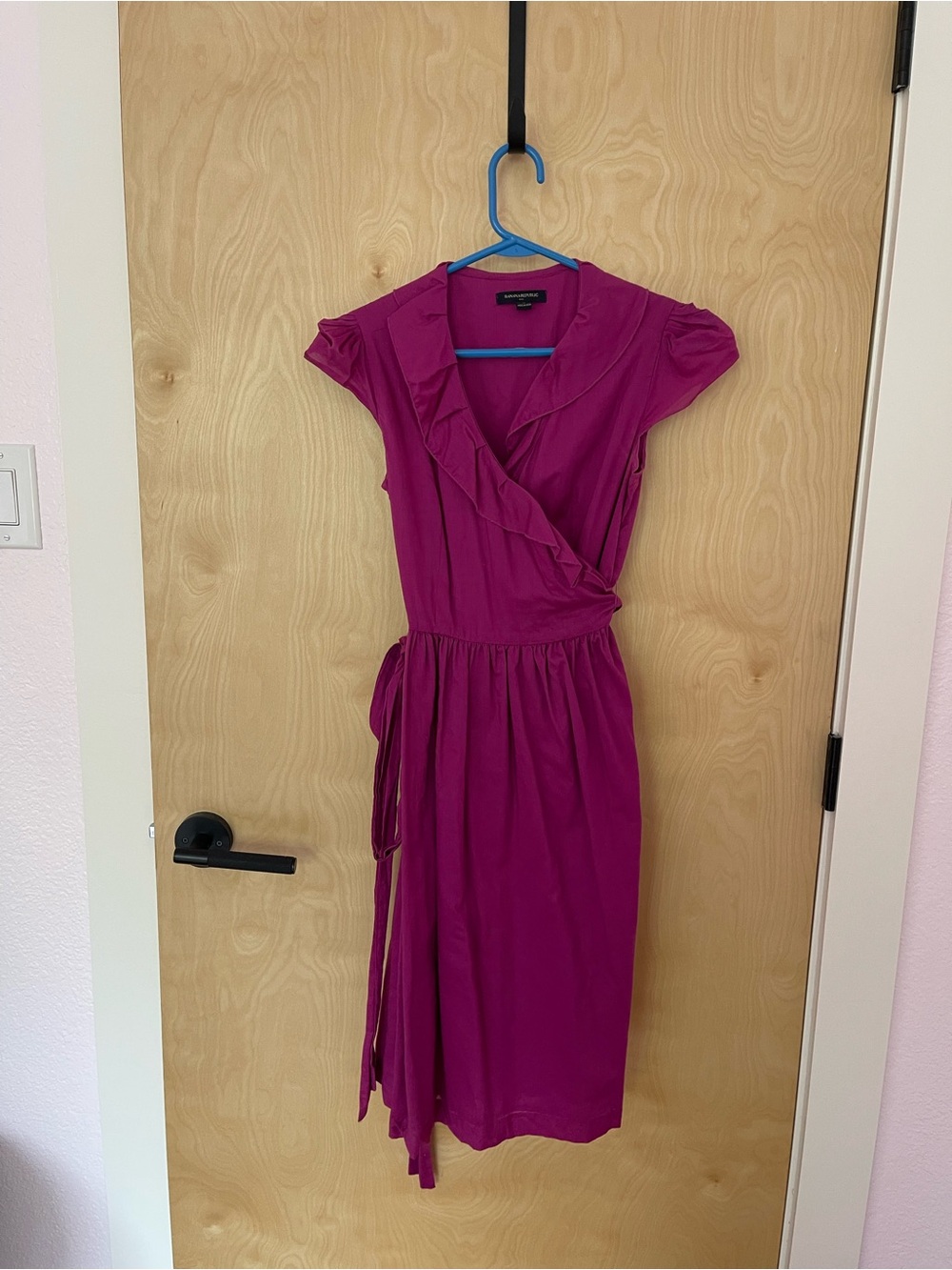 Banana Republic  Wrap Midi Dress with Ruffle Trim